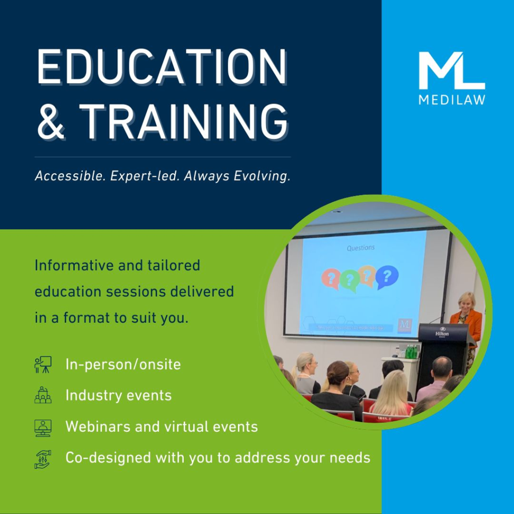 At Medilaw, we are dedicated to contributing to the professional development of our dynamic industry.